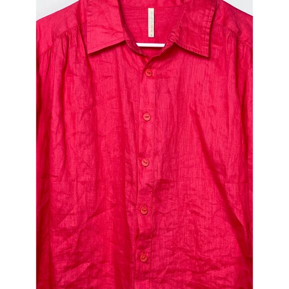 Sea Level Swim Australia Women's Size Small Choral Swim Suit Cover Up 100% Linen - Picture 7 of 7